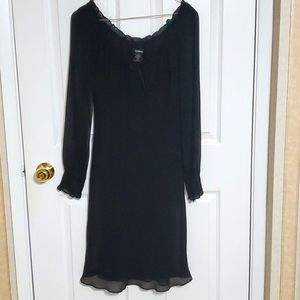 Express Long-Sleeved Black Dress